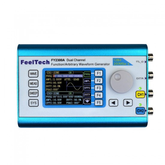 FY2300 6MHz Arbitrary Waveform Dual Channel High Frequency Signal Generator 200MSa/s 100MHz Frequency Meter DDS