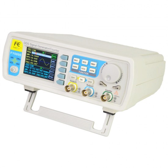 FY6800 2-Channel DDS Arbitrary Waveform Signal Generator 14bits 250MSa/s Sine Square Pulse Frequency Meter VCO Modulation FY6800 2-Channel DDS Arbitrary Waveform Signal Generator 14bits 250MSa/s Sine Square Pulse Frequency Meter VCO Modulation