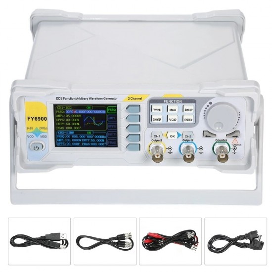 FY6900 100MHz Signal Generator High Precision Digital DDS Dual-channel Function Signal/Arbitrary Waveform Generator FY6900 100MHz Signal Generator High Precision Digital DDS Dual-channel Function Signal/Arbitrary Waveform Generator