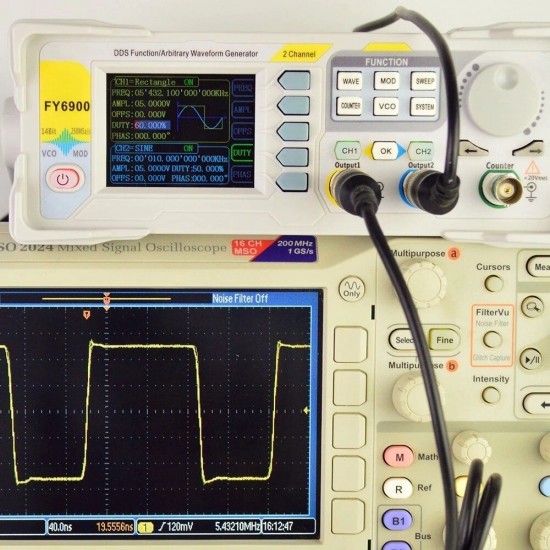 FY6900 100MHz Signal Generator High Precision Digital DDS Dual-channel Function Signal/Arbitrary Waveform Generator FY6900 100MHz Signal Generator High Precision Digital DDS Dual-channel Function Signal/Arbitrary Waveform Generator