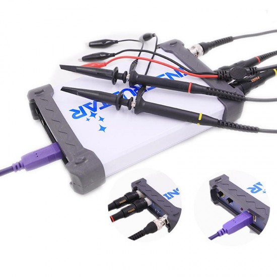 ISDS220B Virtual PC USB Oscilloscope 200M Sample Rate 60M Bandwith with Spectrum Analyzer + DDS Signal Source Generator