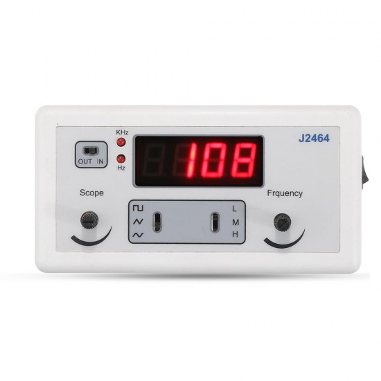 J2464 Dual Channel 400kHZ Signal Generator Waveform Generation Frequency Meter Sinusoidal Square Wave Frquency Counter