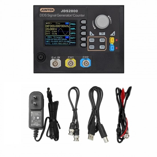 JDS2800 15MHZ 40MHZ 60MHZ Signal Generator Digital Control Dual-channel DDS Function Signal Generator Frequency Meter Arbitrary