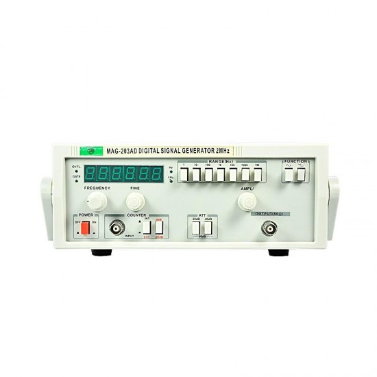 MAG-203AD 2MHz Digital Signal Generator 0.1Hz-2MHz with Frequency Counter Signal Generator Audio Signal Source