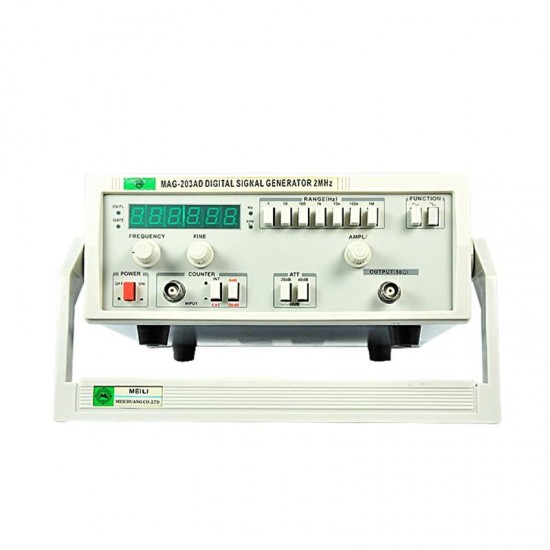 MAG-203AD 2MHz Digital Signal Generator 0.1Hz-2MHz with Frequency Counter Signal Generator Audio Signal Source