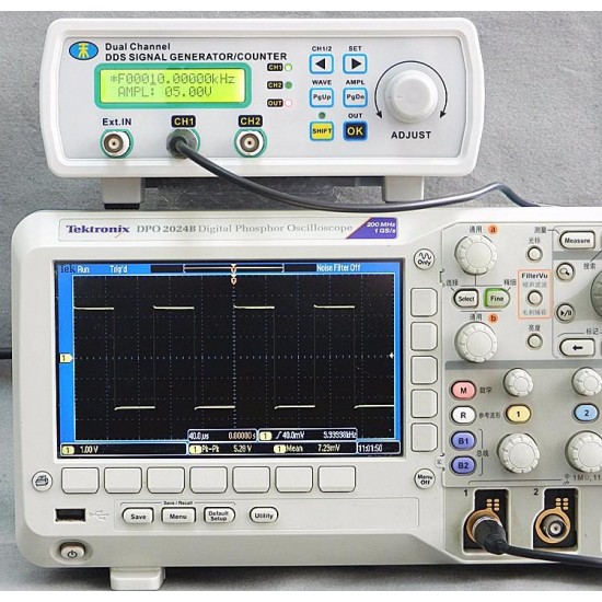 MHS-5200A 25MHz Digital DDS Dual-channel Signal Generator Source Frequency Meter 13N2 MHS-5200A 25MHz Digital DDS Dual-channel Signal Generator Source Frequency Meter 13N2