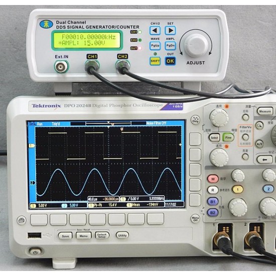 MHS-5200A 25MHz Digital DDS Dual-channel Signal Generator Source Frequency Meter 13N2