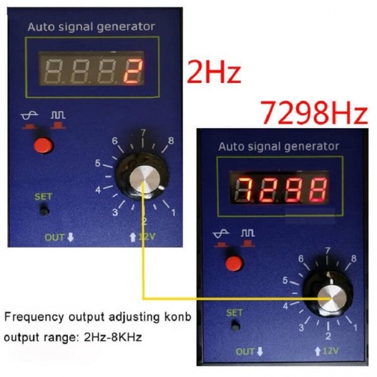 Portable Auto Vehicle Signal Generator Car Hall Sensor and Crankshaft Position Sensor Signal Simulator Meter 2Hz to 8KHz