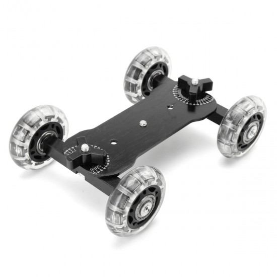 Desktop Camcorder DSLR Camera Video Wheels Rail Rolling Track Slider Dolly Car Desktop Camcorder DSLR Camera Video Wheels Rail Rolling Track Slider Dolly Car