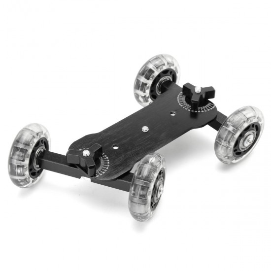 Desktop Camcorder DSLR Camera Video Wheels Rail Rolling Track Slider Dolly Car