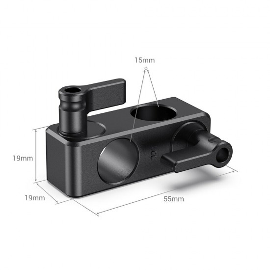 1104 Single to Single 15mm Rod Clamp for DSLR Rig Accessories 1104 Single to Single 15mm Rod Clamp for DSLR Rig Accessories