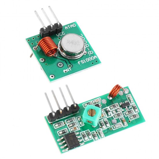 10Pcs 433Mhz Wireless RF Transmitter and Receiver Module Kit