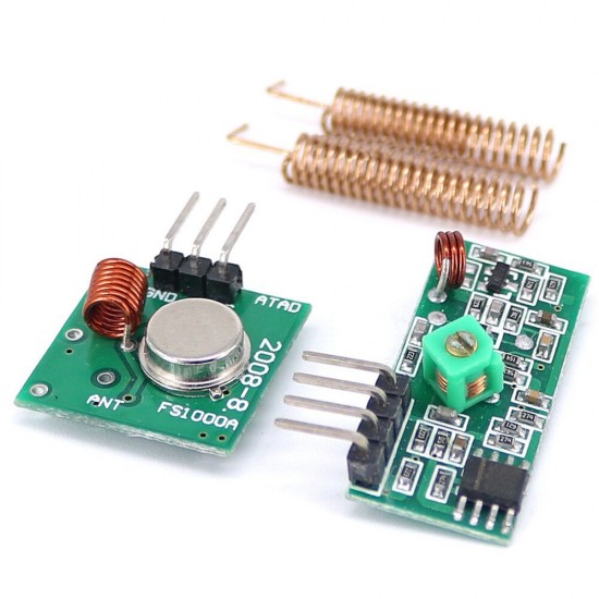 10pcs 433MHz RF Wireless Receiver Module Transmitter kit + 2PCS RF Spring Antenna for Arduino - products that work with official for Arduino boards