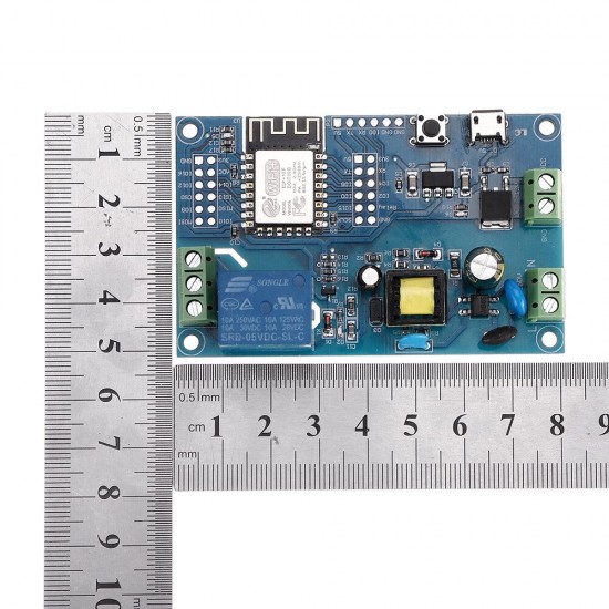 10pcs ESP-12F AC/DC Power Supply ESP8266 AC90-250V/DC7-12V/USB5V WIFI Single Relay Module Development Board