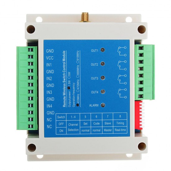 1.5W SK109 Coded Industrial Grade Remote Wireless 4CH Channel Switch Two-way Security Control Module