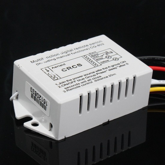 2 Channel Port 180-240V ON/OFF Wireless Digital Remote Control Light Wall Switch 20M 2 Channel Port 180-240V ON/OFF Wireless Digital Remote Control Light Wall Switch 20M