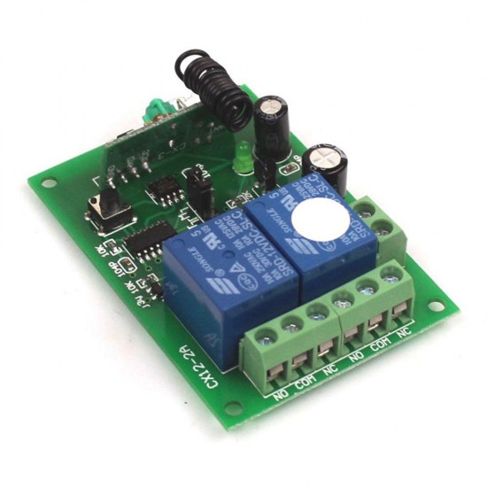 2 Channel RF Wireless System Remote Control Switch Module with Shell 12V 10A 315MHz for Smart Home