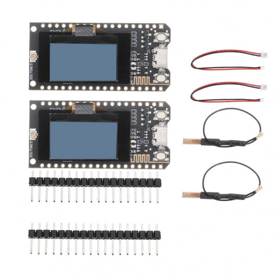 2Pcs SX1278 ESP32 0.96 OLED Display Module 16 Mt Bytes 128 Mt bit) 433Mhz