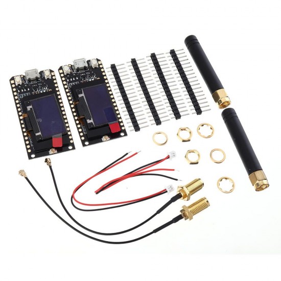 2Pcs 868Mhz ESP32 OLED 0.96 Inch Blue Display bluetooth WIFI ESP-32 Development Board Module With Antenna 2Pcs 868Mhz ESP32 OLED 0.96 Inch Blue Display bluetooth WIFI ESP-32 Development Board Module With Antenna