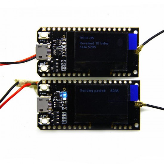 2Pcs 868Mhz ESP32 OLED 0.96 Inch Blue Display bluetooth WIFI ESP-32 Development Board Module With Antenna 2Pcs 868Mhz ESP32 OLED 0.96 Inch Blue Display bluetooth WIFI ESP-32 Development Board Module With Antenna
