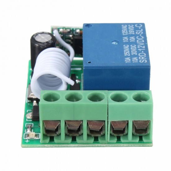 315MHz DC12V 10A 1CH Single Channel Wireless Relay RF Remote Control Switch Receiver Module 315MHz DC12V 10A 1CH Single Channel Wireless Relay RF Remote Control Switch Receiver Module