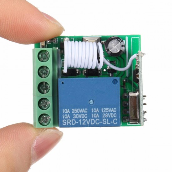 315MHz DC12V 10A 1CH Single Channel Wireless Relay RF Remote Control Switch Receiver Module 315MHz DC12V 10A 1CH Single Channel Wireless Relay RF Remote Control Switch Receiver Module