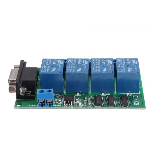 4 Channel RS232 Relay Board PC USB UART DB9 Remote Control Switch DC12V for Smart Home 4 Channel RS232 Relay Board PC USB UART DB9 Remote Control Switch DC12V for Smart Home