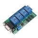 4 Channel RS232 Relay Board PC USB UART DB9 Remote Control Switch DC12V for Smart Home