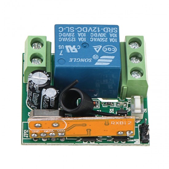 433Mhz DC12V 1CH Wireless Remote Control Switch Relay Receiver Module + 2 RF Transmitter 433Mhz DC12V 1CH Wireless Remote Control Switch Relay Receiver Module + 2 RF Transmitter