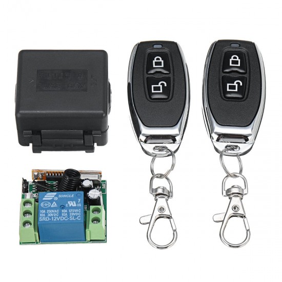 433Mhz DC12V 1CH Wireless Remote Control Switch Relay Receiver Module + 2 RF Transmitter 433Mhz DC12V 1CH Wireless Remote Control Switch Relay Receiver Module + 2 RF Transmitter
