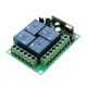 433mhz DC 12V Learning Type 4CH Channel Wireless Remote Control Switch Four Way Relay Control Module