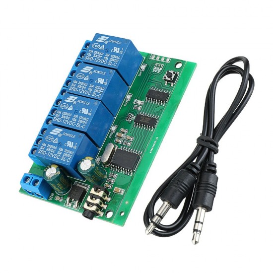 4CH DTMF MT8870 Audio Decoder Relay Remote Control Switch for Smart Home Voice Phone LED Light Control AD22B04 4CH DTMF MT8870 Audio Decoder Relay Remote Control Switch for Smart Home Voice Phone LED Light Control AD22B04