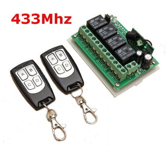 5Pcs 12V 4CH Channel 433Mhz Wireless Remote Control Switch With 2 Transimitter 5Pcs 12V 4CH Channel 433Mhz Wireless Remote Control Switch With 2 Transimitter
