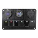 6 Gang Switch Panel 2USB Interior Control Car Boat Marine RV Rocker Breaker 12V 6 Gang Switch Panel 2USB Interior Control Car Boat Marine RV Rocker Breaker 12V