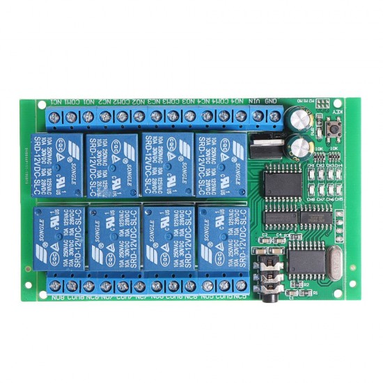 8CH DTMF MT8870 Decoder Relay Phone Remote Control Switch for AC DC Motor LED CNC Smart Home PLC DC12V 8CH DTMF MT8870 Decoder Relay Phone Remote Control Switch for AC DC Motor LED CNC Smart Home PLC DC12V