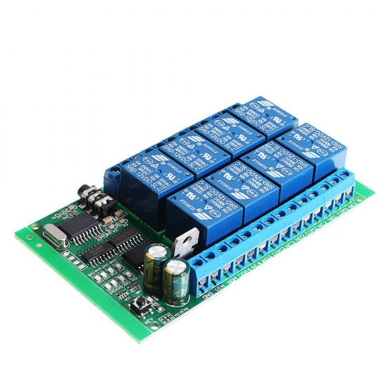 8CH DTMF MT8870 Decoder Relay Phone Remote Control Switch for AC DC Motor LED CNC Smart Home PLC DC12V 8CH DTMF MT8870 Decoder Relay Phone Remote Control Switch for AC DC Motor LED CNC Smart Home PLC DC12V