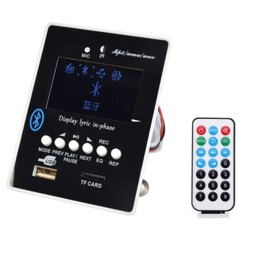 9V 12V LED Lyric Display Bluetooth Audio MP3 Decoder Board Bluetooth Receiver Module Decoding USB SD WAV WMA AUX FM 9V 12V LED Lyric Display Bluetooth Audio MP3 Decoder Board Bluetooth Receiver Module Decoding USB SD WAV WMA AUX FM