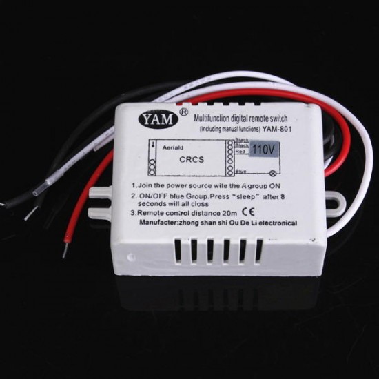 AC110V Wireless 1 Channel ON/OFF Light Lamp Remote Control Switch AC110V Wireless 1 Channel ON/OFF Light Lamp Remote Control Switch