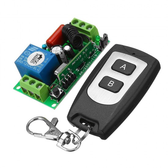 AC220V 1CH 10A Wireless Remote Control Switch Relay Output Radio Receiver Module With Waterproof Transmitter