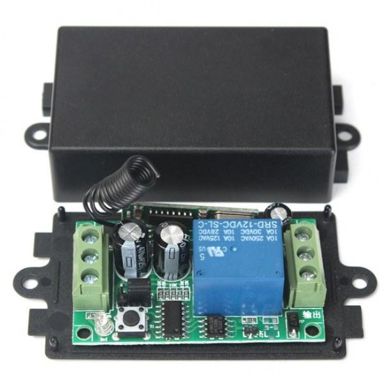 DC 12V 10A Relay 1CH Channel Wireless RF Remote Control Switch With 2 Transmitters