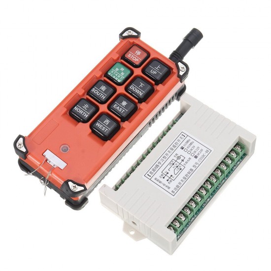 DC12V/24V/AC220V 8CH Channel Wireless Remote Control Switch Receiving Module With Industrial Remote Control