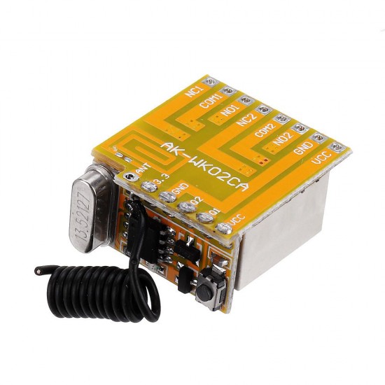 DC3.7V/5V/12V 433MHz Wide Voltage 2 Way Remote Control Switch Universal Learning Code Normal Open and Close DC3.7V/5V/12V 433MHz Wide Voltage 2 Way Remote Control Switch Universal Learning Code Normal Open and Close