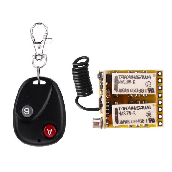 DC3.7V/5V/12V 433MHz Wide Voltage 2 Way Remote Control Switch Universal Learning Code Normal Open and Close