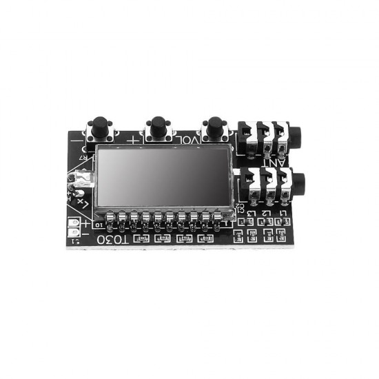 Digital LCD Dual Channel FM Stereo Transmitter Wireless Audio Transmission Module Frequency 76MHz-108MHz with Antenna DC 3V-16V Digital LCD Dual Channel FM Stereo Transmitter Wireless Audio Transmission Module Frequency 76MHz-108MHz with Antenna DC 3V-16V