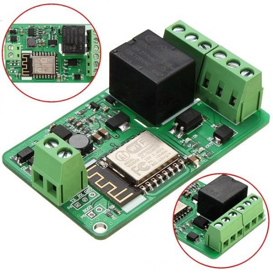 ESP8266 10A 220V Network Relay WIFI Module Input DC 7V~30V ESP8266 10A 220V Network Relay WIFI Module Input DC 7V~30V