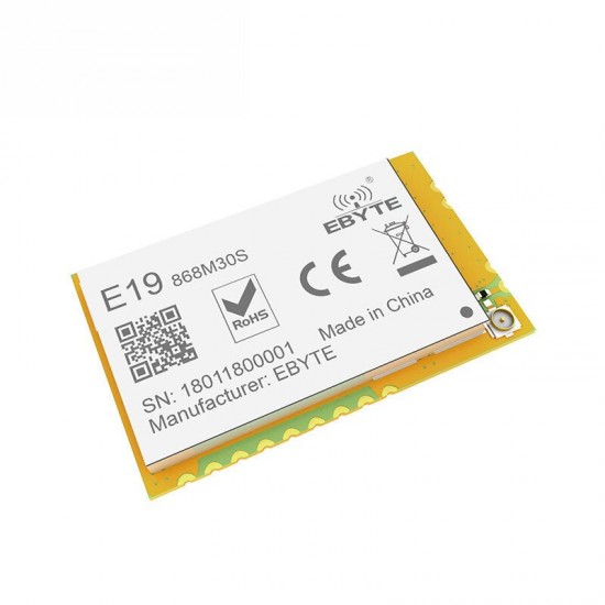 E19-868M30S SX1276 1W SMD SPI 10km Long Range 868MHz RF Modulator Wireless Transceiver Module E19-868M30S SX1276 1W SMD SPI 10km Long Range 868MHz RF Modulator Wireless Transceiver Module