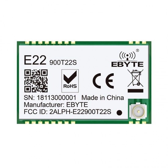 E22-900T22S SX1262 868MHz 915MHz Wireless Transceiver SMD 22dBm UART Module