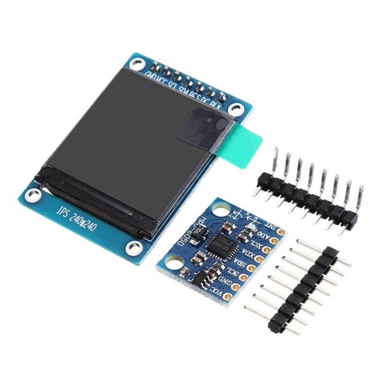 IIC I2C GY-521 MPU-6050 MPU6050 3-Axis Analog Gyroscope Sensors Accelerometer + 1.3 Inch LCD Module 3-5V DC IIC I2C GY-521 MPU-6050 MPU6050 3-Axis Analog Gyroscope Sensors Accelerometer + 1.3 Inch LCD Module 3-5V DC
