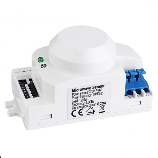 Intelligent Microwave Sensor Switch 220V Radar Sensor Corridor Photoelectric Sensor