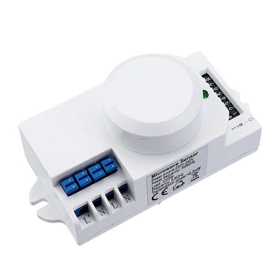 Intelligent Microwave Sensor Switch AC220V-240V Human Body Induction Sensor Corridor Photoelectric Sensor